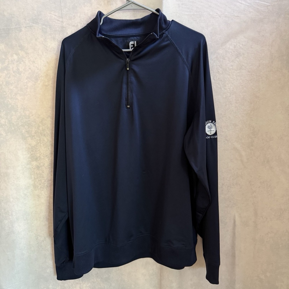 FootJoy Mens Langdon Farms Golf Club Pullover Quarter Zip Performance Size XL